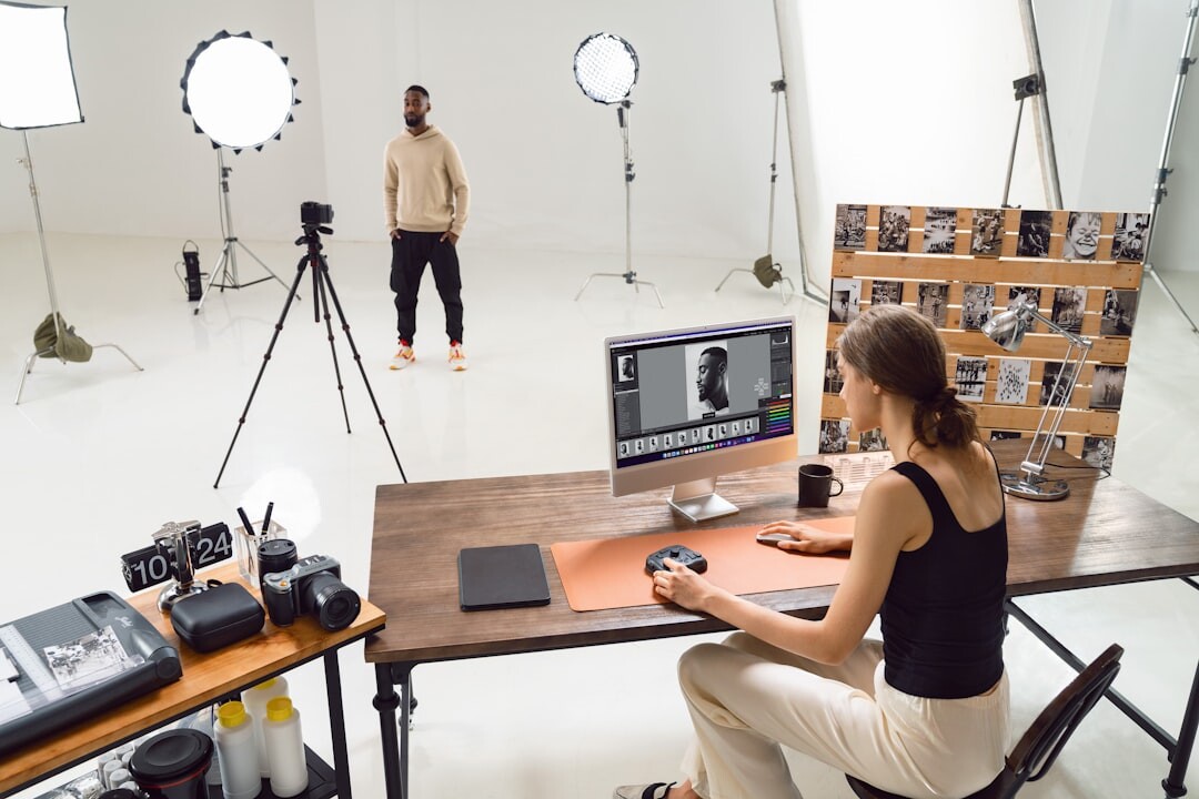 professional filmmaker editing