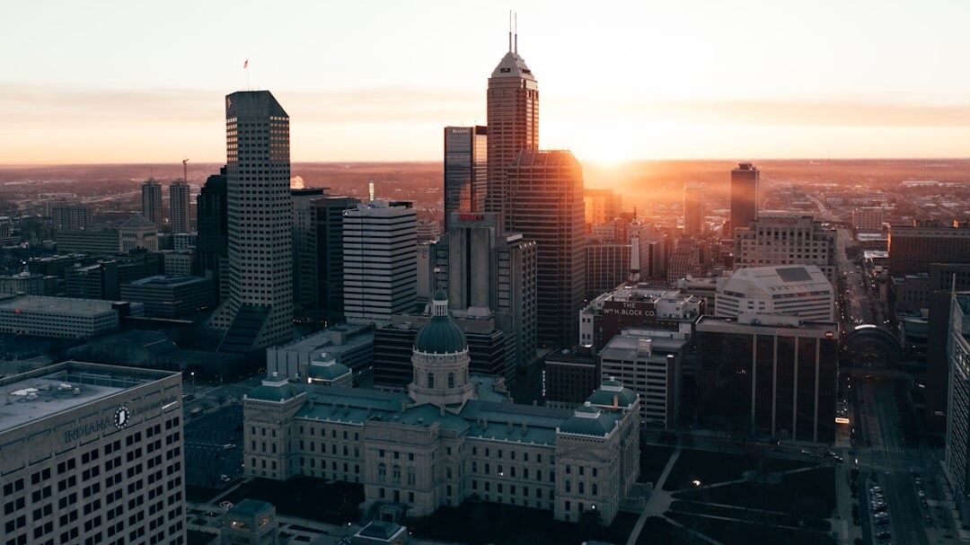 drone in sunset light